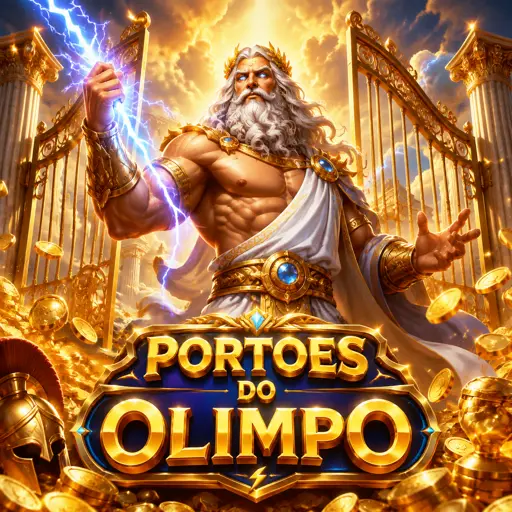 Interface do jogo Gates of Olympus mostrando grade de símbolos e multiplicadores
